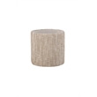 Carolina Handwoven Ourea Natural Striped Chenille Storage Ottoman