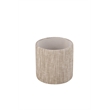 Carolina Handwoven Ourea Natural Striped Chenille Storage Ottoman