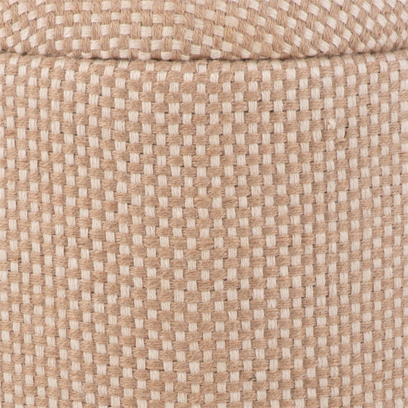 Carolina Handwoven Apollo Jute Check Storage Ottoman