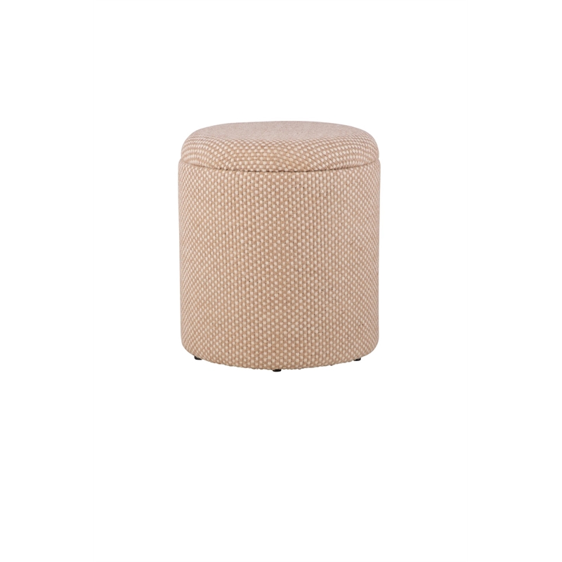 Carolina Handwoven Apollo Jute Check Storage Ottoman