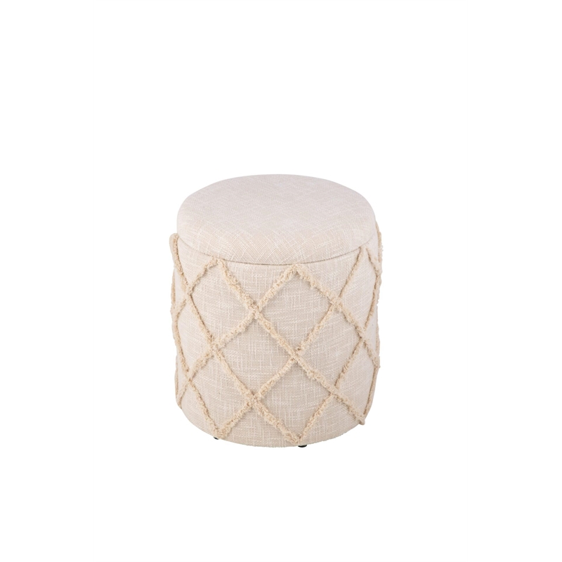 Carolina Handwoven Priapus Rope Fabric Storage Ottoman
