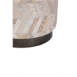 Carolina Handwoven Dionysus Silver Shevron Ottoman