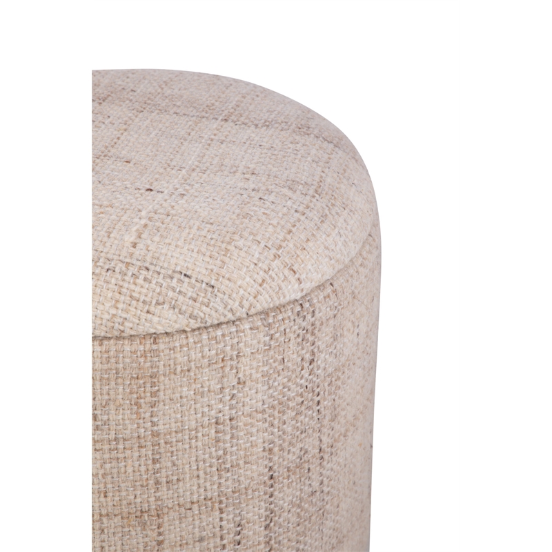 Carolina Handwoven Boreas Hammered Metal Storage Ottoman