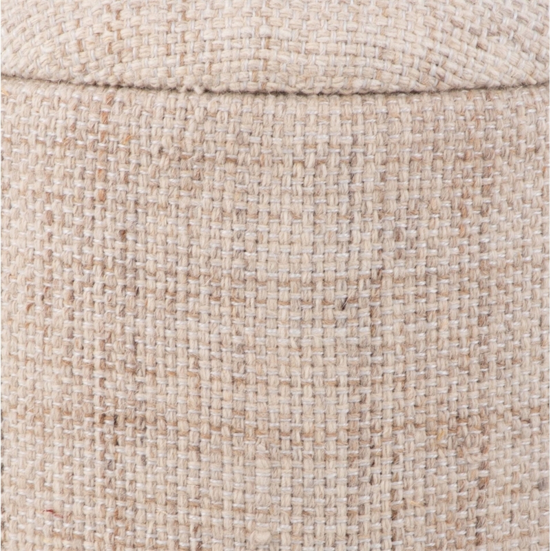 Carolina Handwoven Boreas Hammered Metal Storage Ottoman