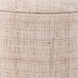 Carolina Handwoven Boreas Hammered Metal Storage Ottoman