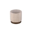 Carolina Handwoven Boreas Hammered Metal Storage Ottoman