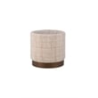 Carolina Handwoven Boreas Hammered Metal Storage Ottoman