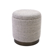 Carolina Handwoven Kratus Hammered Metal Storage Ottoman