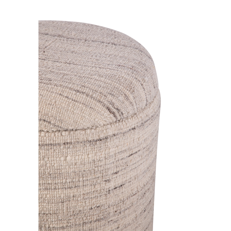 Carolina Handwoven Triton Matte Black Base Storage Ottoman