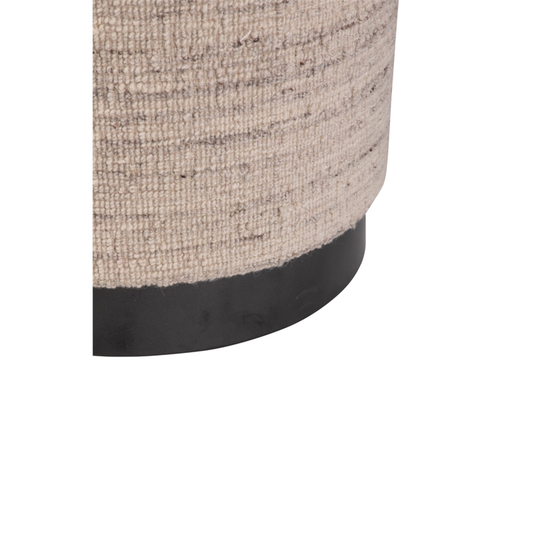 Carolina Handwoven Triton Matte Black Base Storage Ottoman