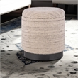 Carolina Handwoven Triton Matte Black Base Storage Ottoman