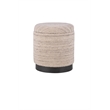 Carolina Handwoven Triton Matte Black Base Storage Ottoman