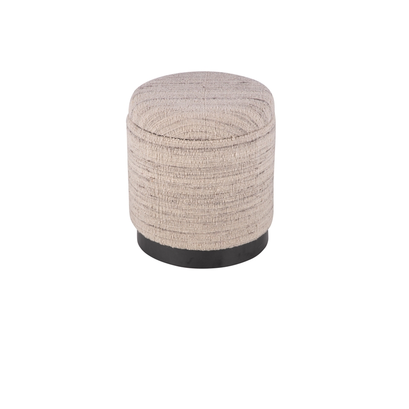Carolina Handwoven Triton Matte Black Base Storage Ottoman