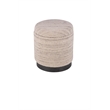 Carolina Handwoven Triton Matte Black Base Storage Ottoman