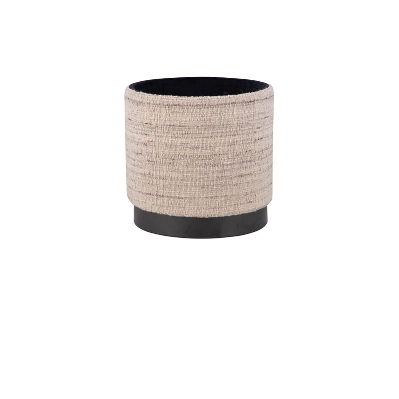 Carolina Handwoven Triton Matte Black Base Storage Ottoman