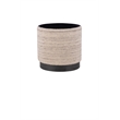 Carolina Handwoven Triton Matte Black Base Storage Ottoman