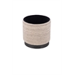 Carolina Handwoven Triton Matte Black Base Storage Ottoman