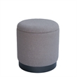 Carolina Handwoven Hephaestus Silver Boucle Storage Ottoman
