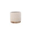 Carolina Handwoven Hestia Round Wood Base Storage Ottoman