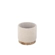 Carolina Handwoven Hestia Round Wood Base Storage Ottoman