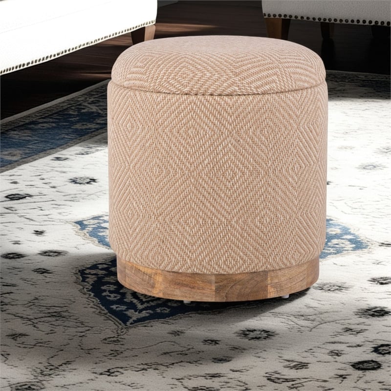 Carolina Handwoven Hesperus Diamond Juste Storage Ottoman