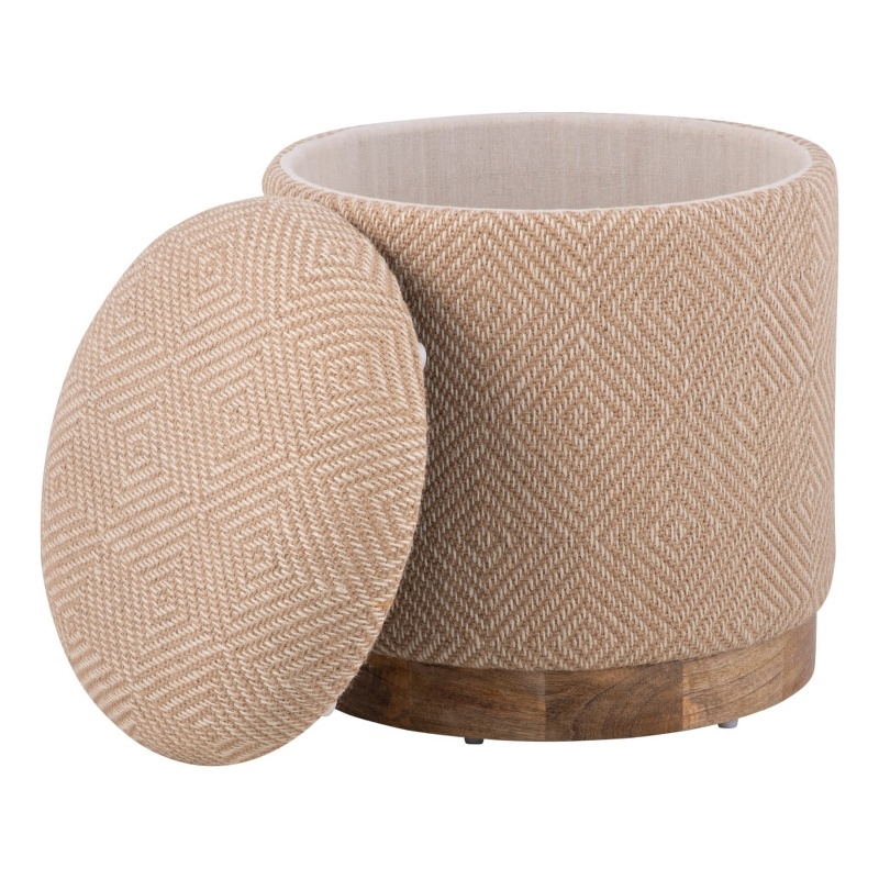 Carolina Handwoven Hesperus Diamond Juste Storage Ottoman