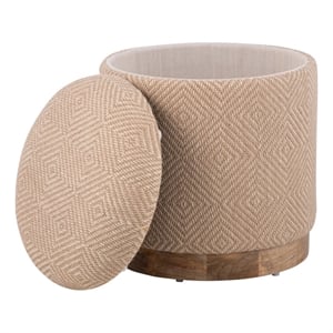 Carolina Handwoven Hesperus Diamond Juste Storage Ottoman