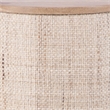 Carolina Handwoven Nereus Wood Top Storage Ottoman