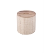 Carolina Handwoven Nereus Wood Top Storage Ottoman