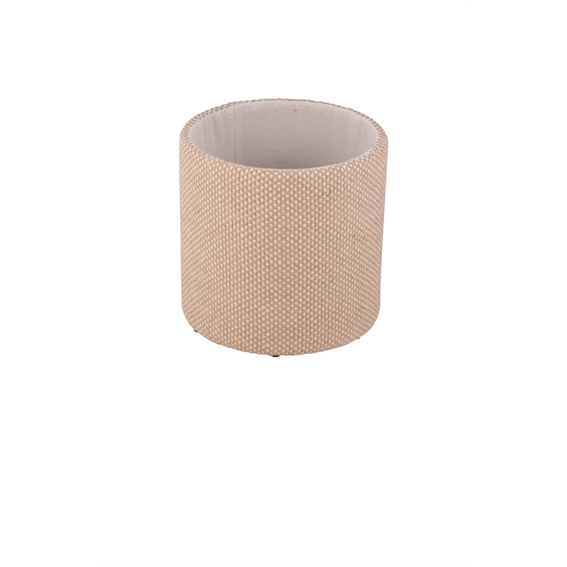 Carolina Handwoven Zeus Jute Check Wood Top Storage Ottoman