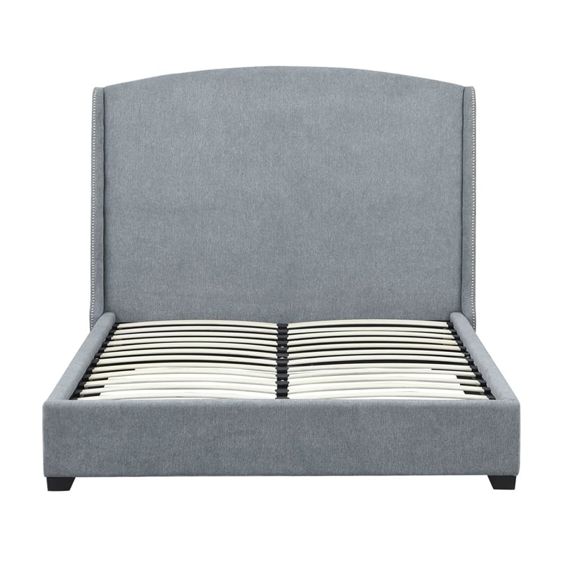 Carolina Monterey Upholstered Queen Bed Frame in Gray