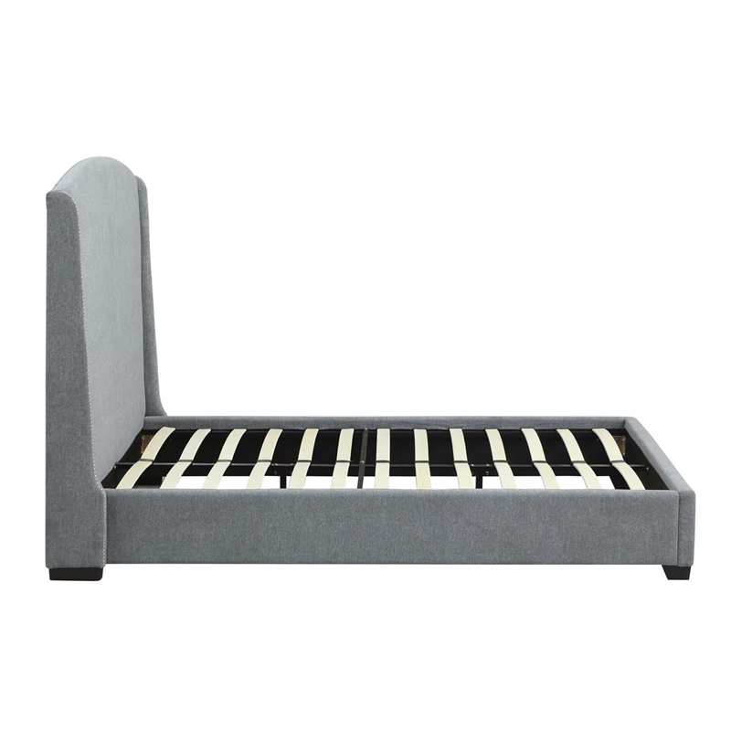Carolina Monterey Upholstered Queen Bed Frame in Gray