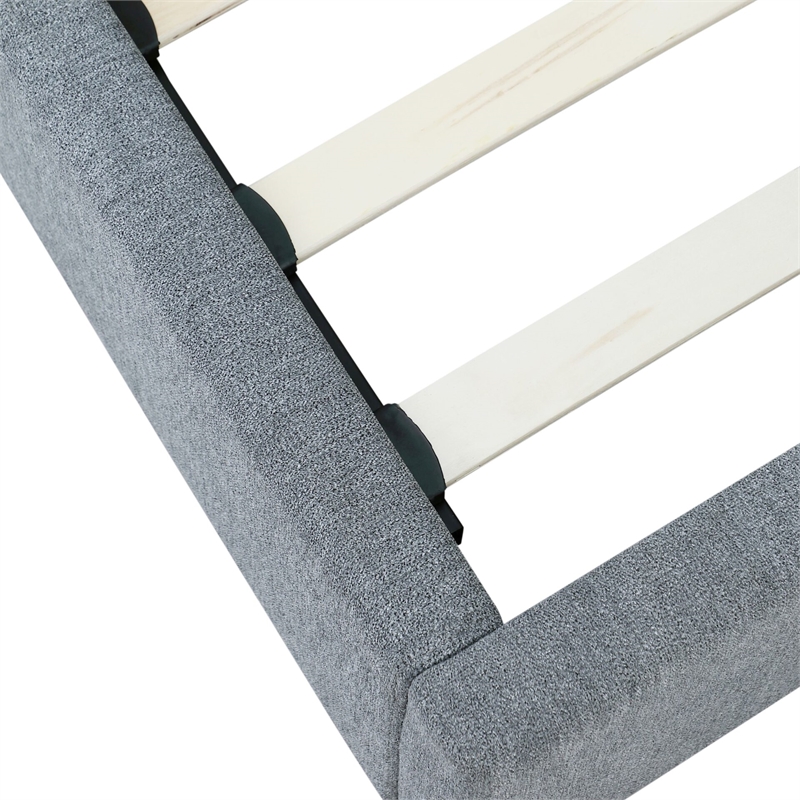 Carolina Monterey Upholstered Queen Bed Frame in Gray
