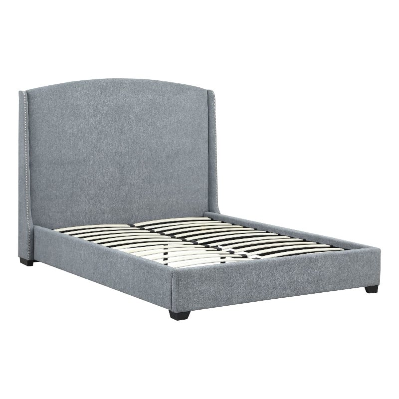 Carolina Monterey Upholstered Queen Bed Frame in Gray