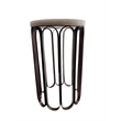 Carolina Luminous Glow Marble Top and Base Side Table in Antique Copper
