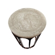 Carolina Luminous Glow Marble Top and Base Side Table in Antique Copper
