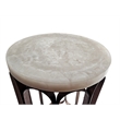 Carolina Luminous Glow Marble Top and Base Side Table in Antique Copper