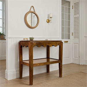 Carolina Chair & Table Rectangular Mango Wood Side Table in Chestnut