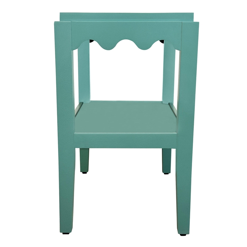 Carolina Chair & Table Rectangular Mango Wood Side Table in Seagrass Green