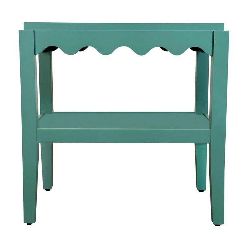 Carolina Chair & Table Rectangular Mango Wood Side Table in Seagrass Green