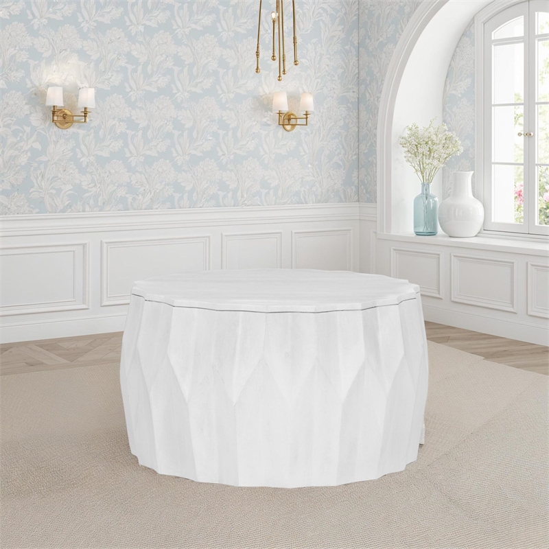 Carolina Chair & Table Lina Coffee Table in Whitewash