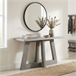 Carolina Console Table with Concrete Top and Wood Base in White and Grey