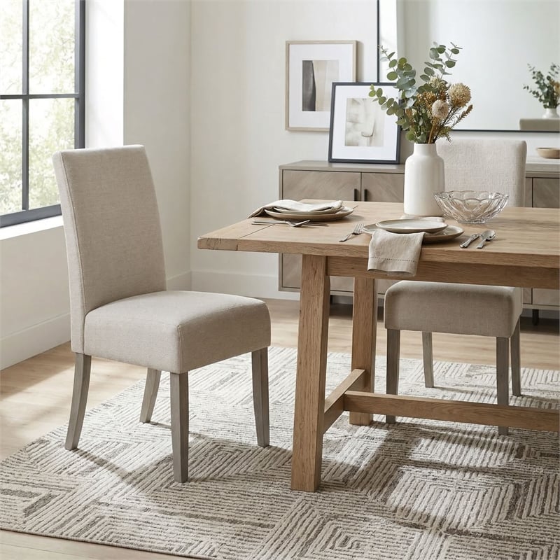 Carolina Upholstered Dining Chair in Grey (Set of 2)