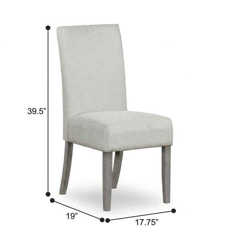 Carolina Upholstered Dining Chair in Grey (Set of 2)
