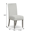 Carolina Upholstered Dining Chair in Grey (Set of 2)