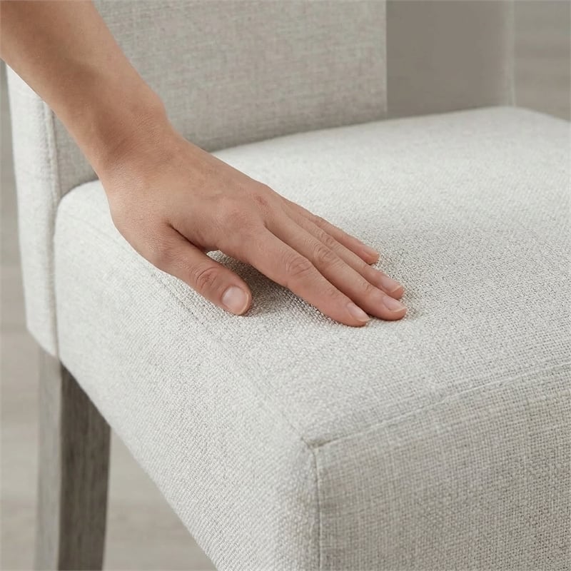 Carolina Bar Stool with Grey Upholstery and Brushed Acacia Wood Frame (Set of 2)