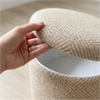 Carolina Chair & Table Round Handwoven Fabric Storage Ottoman in Natural