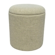 Carolina Chair & Table Round Handwoven Fabric Storage Ottoman in Green