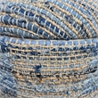 Carolina Chair & Table Round Handwoven Fabric Storage Ottoman in Cream