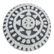 Carolina Chair & Table Round Handwoven Fabric Storage Ottoman in Gray